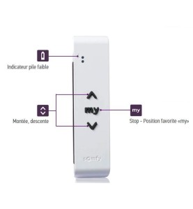 Emetteur Radio Portatif SITUO 1 CANAL IO 1800463Commandes IOSomfy