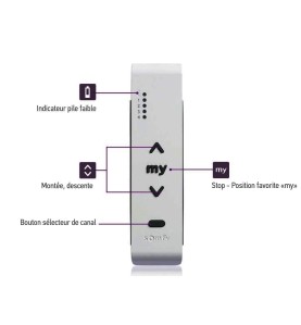 Emetteur Radio Portatif SITUO 5 CANAUX IO 1811297Commandes IOSomfy