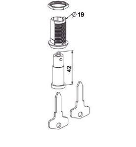 Kit serrure Manoeuvre de secours D690GPièces détachées Portes de garageZURFLUH-FELLER