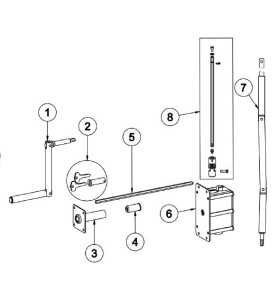 Kit Manoeuvre de secours Porte de garage Enroulable D690FPièces détachées Portes de garageZURFLUH-FELLER