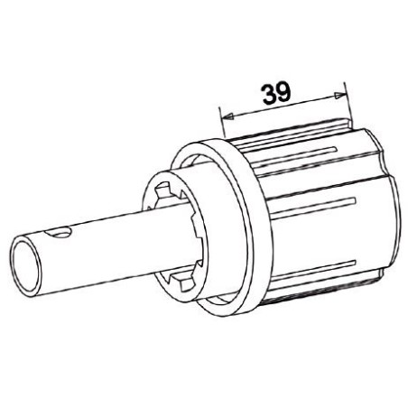 Embout  ZF 45 Crabot Femelle Tube D16 mm-Coté OPPOSE