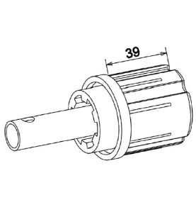 Embout ZF 45 Crabot Femelle Tube D16 mm-Coté OPPOSE A202Rond ZF 45ZURFLUH-FELLER