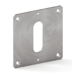 Plaque embase 85x85 -NICKELE D553Manivelles de 14SIMU-ACCESSOIRES