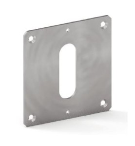 Plaque embase 85x85 -NICKELE D553Manivelles de 14SIMU-ACCESSOIRES