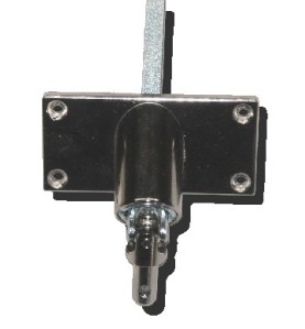 Sortie de caisson 90° Horizontale 85x42-Nickelé-Carre 8 mm 816F411003Carré de 8GEIGER