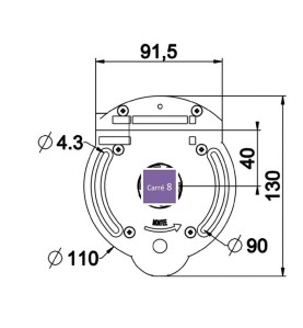 Treuil Vis Frein 1:7 FC 6P7-CARRE 8 C182AVEC Fin de courseZURFLUH-FELLER