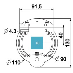 Treuil Vis Frein 1:7 FC 6P7-CARRE 10