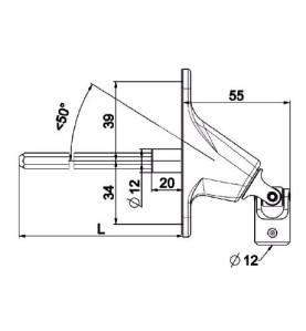Double cardan 90 ° 22X85-Nickelé -6P 7 mm D590MAHéxa 7ZURFLUH-FELLER