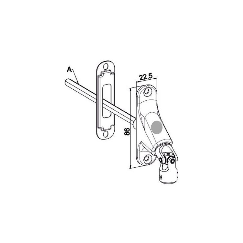 Double cardan 90 ° 22X85-Nickelé -6P 7 mm D590MAHéxa 7ZURFLUH-FELLER