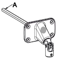 Double cardan 90 ° 80X47-Nickelé-6P 7mm
