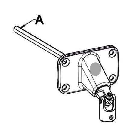 Double cardan 90 ° 80X47-Nickelé-6P 7mm