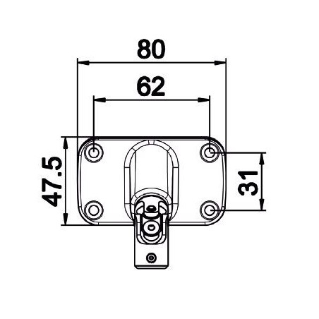 Double cardan 90 ° 80X47-Blanche-6P 7mm-580 mm
