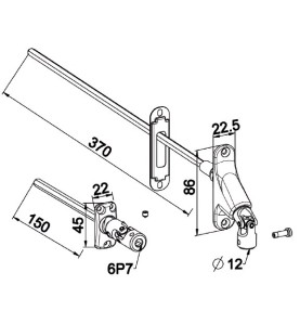 Triple Cardan à déport 25mm-6P 7 mm D593ABHéxa 7ZURFLUH-FELLER