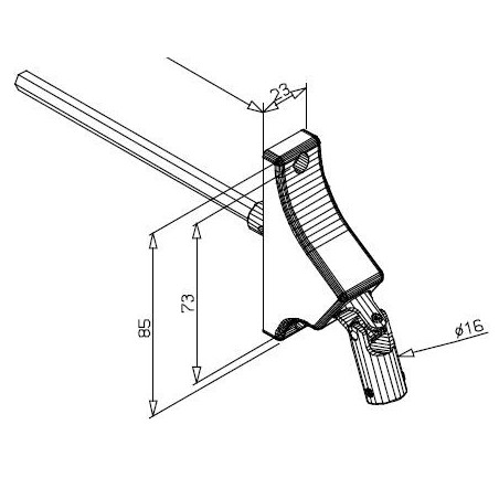 Passe cloison étroite 90° 85x23-Blanc-6P 7 mm T291300BT91Héxa 7DEPRAT