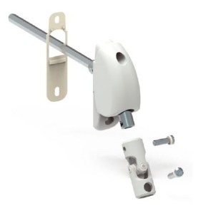 Renvoi à 120 °-Embase étroite-Blanche-28x82-carré de 8 mm D601JNGCarré de 8ZURFLUH-FELLER