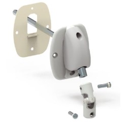 Renvoi à 120 °-Embase large-65x82-Blanche-6P 7 mm D621ANGHéxa 7ZURFLUH-FELLER