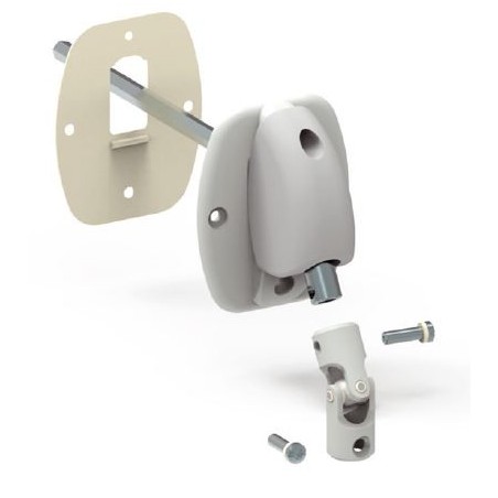 Renvoi à 120 °-Embase large-65x82-Blanche-6P 7 mm D621ANGHéxa 7ZURFLUH-FELLER