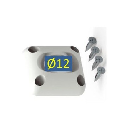 Guide à Rotule 45x45- Blanc -Rond D12 mm D116Manivelles de 12ZURFLUH-FELLER