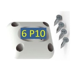 Guide à Rotule 45x45- Blanc -6P 10 mm D119Manivelles de 12ZURFLUH-FELLER