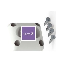 Guide à Rotule 45x45- Blanc -Carré de 8 mm D122Manivelles de 12ZURFLUH-FELLER