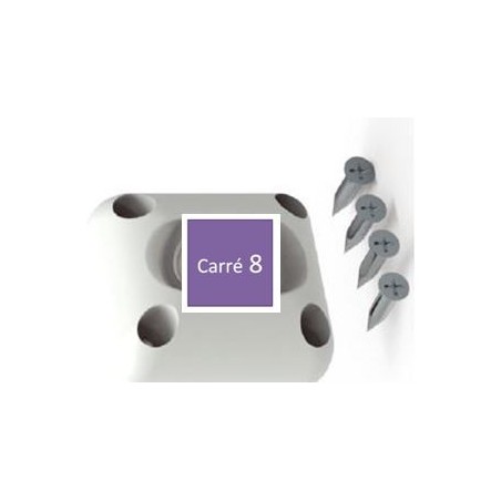 Guide à Rotule 45x45- Blanc -Carré de 8 mm D122Manivelles de 12ZURFLUH-FELLER