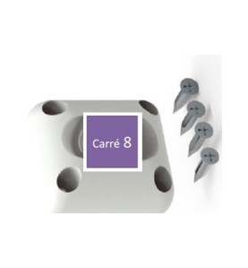 Guide à Rotule 45x45- Blanc -Carré de 8 mm D122Manivelles de 12ZURFLUH-FELLER