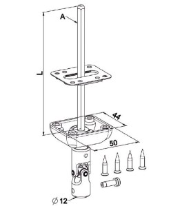 Bloc Guide 45° genouillère-Blanc-45x50- Blanc -6P 7 mm D174NGHéxa 7ZURFLUH-FELLER