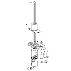 Mini bloc guide Genouillère-Blanc-6P 7 mm