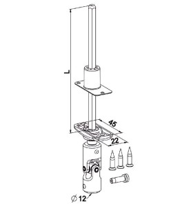 Mini bloc guide Genouillère-Blanc-Carré de 6 mm D760CNGCarré de 6 ZURFLUH-FELLER