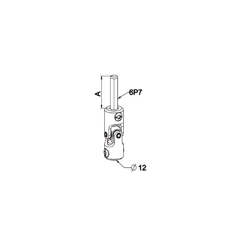 Genouillère Manoeuvre de secours-Blanc-6P 7 mm F768AHéxa 7ZURFLUH-FELLER
