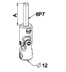 Genouillère Manoeuvre de secours-Blanc-6P 7 mm F768AHéxa 7ZURFLUH-FELLER