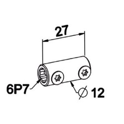 Manchon de couplage-6P 7 mm