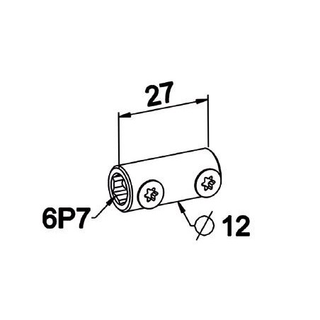 Manchon de couplage-6P 7 mm