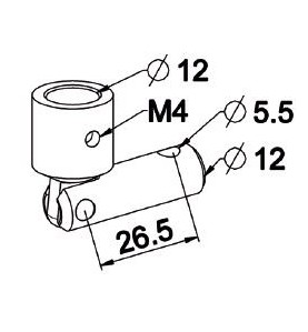 System Articulé déport de manivelle D422BAccessoires ZURFLUH-FELLER