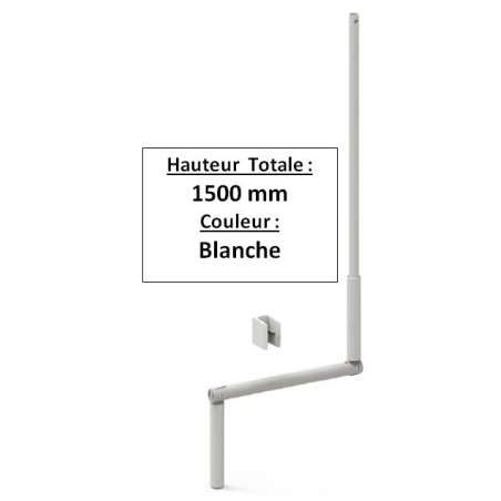 MANIVELLE BLANCHE SELECTALU. LGR TOTALE 1500 E801GADiamètre Exter 12 ZURFLUH-FELLER