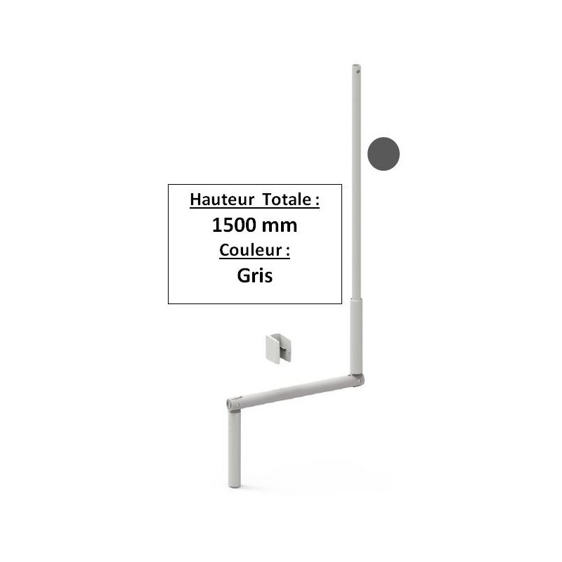 MANIVELLE GRISE SELECTALU. LGR TOTALE 1500 E802GADiamètre Exter 12 ZURFLUH-FELLER