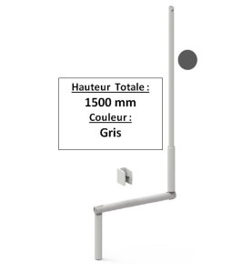 MANIVELLE GRISE SELECTALU. LGR TOTALE 1500 E802GADiamètre Exter 12 ZURFLUH-FELLER