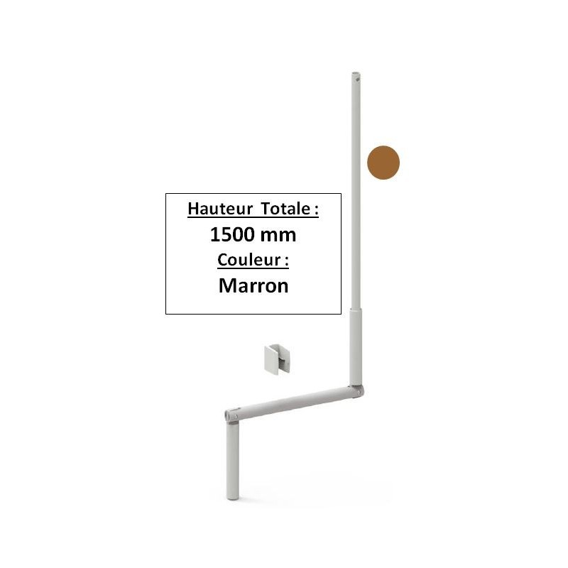 MANIVELLE MARRON SELECTALU. LGR TOTALE 1500 E803GADiamètre Exter 12 ZURFLUH-FELLER