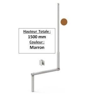 MANIVELLE MARRON SELECTALU. LGR TOTALE 1500 E803GADiamètre Exter 12 ZURFLUH-FELLER