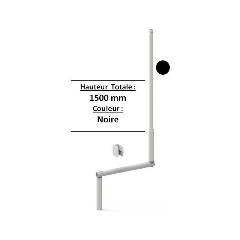 MANIVELLE NOIRE SELECTALU. LGR TOTALE 1500 E806GADiamètre Exter 12 ZURFLUH-FELLER