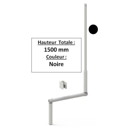 MANIVELLE NOIRE SELECTALU. LGR TOTALE 1500 E806GADiamètre Exter 12 ZURFLUH-FELLER