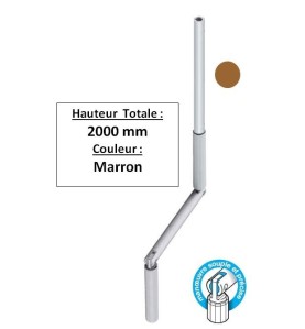 Manivelle MARRON alu diam 13 Long tot 2000 GB72000Diamètre Exter 13 GEIGER