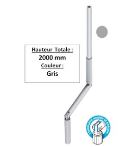 Manivelle GRISE alu diam 13 Long tot 2000 GB12000Diamètre Exter 13 GEIGER