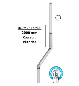 Manivelle BLANCHE alu diam 13 Long tot 2000 GB22000Diamètre Exter 13 GEIGER