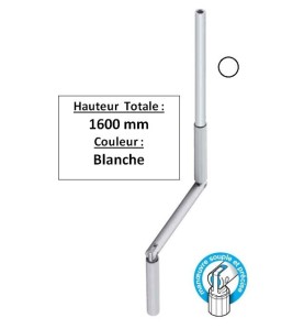 Manivelle BLANCHE alu diam 13 Long tot 1600 GB81600Diamètre Exter 13 GEIGER