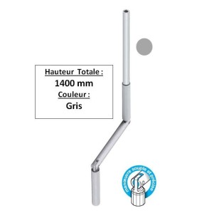 Manivelle GRISE alu diam 13 Long tot 1400 GB11400Diamètre Exter 13 GEIGER