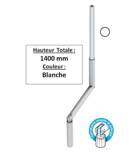 Manivelle BLANCHE alu diam 13 Long tot 1400 GB81400Diamètre Exter 13 GEIGER
