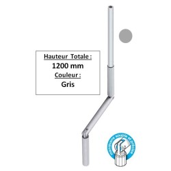 Manivelle GRISE alu diam 13 Long tot 1200 GB11200Diamètre Exter 13 GEIGER