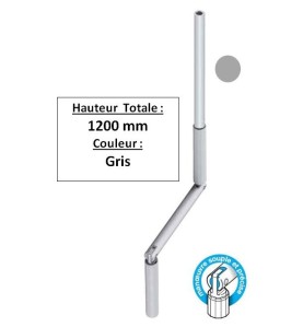 Manivelle GRISE alu diam 13 Long tot 1200 GB11200Diamètre Exter 13 GEIGER