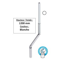 Manivelle BLANCHE alu diam 15 Long tot 1200
